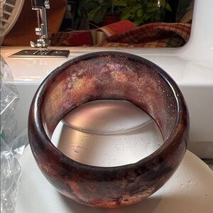 Abstract Brown and Black Decorative Bowl